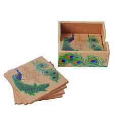 Posavasos de madera MDF para regalo de boda, posavasos de MDF con impresión personalizada con forma cuadrada - Product Image 5