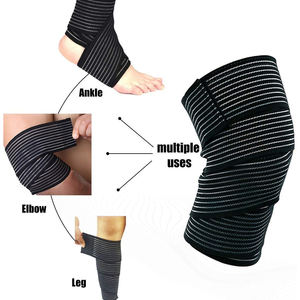 Unisex Breathable Fitness Weightlifting <b>Knee</b> Wraps Powerlifting <b>Knee</b> Wraps Protective With Custom Logo - Product Image 4