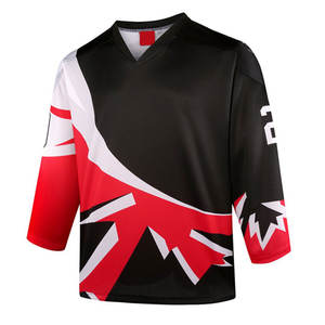 Jersey de hockey sobre hielo personalizado de alta calidad OEM nombre del equipo y logotipo bordado sublimación impreso estilo uniforme de entrenamiento deportivo - Product Image 1