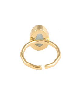 แหวนพลอยทำด้วยมือ unisex แฟชั่นใหม่ล่าสุดแหวนทอง/เงินชุบด้วยหินซิกแซกแบบปรับได้ลายใหม่ - Product Image 5