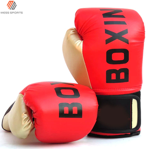 Leather Boxing Gloves With Velcro Closure Breathable Design For Adults Training Use - Product Image 3