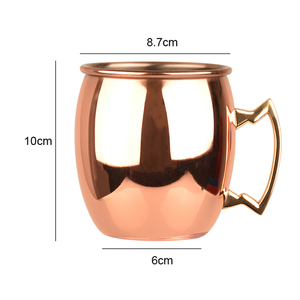 Tazas de Cerveza de Cobre Martillado con Asa de Latón, Diseño de Tendencia, Vajilla Ecológica para Bar, Taza Moscow Mule, Precio de Exportación - Product Image 3
