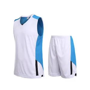 Uniformes de basket-ball bon marché, maillot réversible en vrac, uniforme de basket-ball d'usine à bas prix, uniformes de basket-ball blanc marine à Euro well