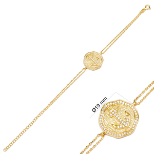 Pulsera de plata de ley 925 con diseño de ancla, Charm redondo, turco, hecho a mano, venta al por mayor - Product Image 2