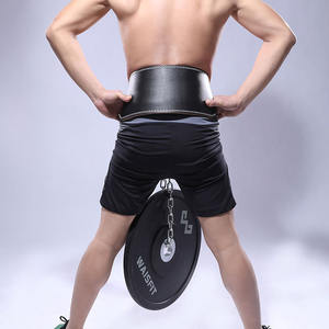 High Quality Wholesale 4 Inch Leather Dipping Belt Custom Weightlifting Pull up Dip Belt With <b>Heavy</b> <b>Duty</b> 36'' <b>Chain</b> (One Size) - Product Image 4
