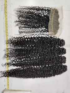 Extensiones de Cabello Rizado Natural Brasileño Remy 100% con Doble Trama, Cierre Frontal y Pelucas Personalizadas - Product Image 3