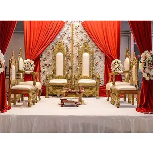 モダンな木製の結婚式の曼荼羅Vidhi椅子エレガントな木製の刻まれた結婚式の曼荼羅の椅子エレガントな木製の結婚式の曼荼羅の椅子