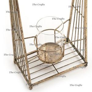 Porte-bougie en fer couleur or pour la maison, l'hôtel et les mariages, qualité supérieure, forme ronde, décoratif. - Product Image 6