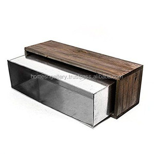 Maceta de madera Rectangular rústica para jardín y balcón, venta al por mayor - Product Image 3