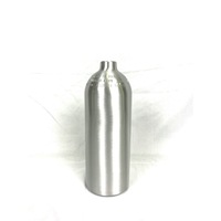 Bouteille de CO2 en alliage d'aluminium TPED 2L pour aquarium avec vanne marche/arrêt W21.8, pression de service 124 bars, certifiée ISO7866