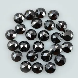Круглые черные бриллианты размера от 3 мм до 4 мм в Форме Розы по оптовой цене, черные бриллианты россыпью, цена за карат, бриллианты в форме розы