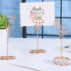 Tarjeta de alambre de diseño de aves de Metal, soporte para fotos, regalo de Navidad para boda, Festival personalizado, decoración de Halloween y Navidad - Product Image 4