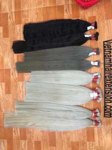 Extensions de cheveux humains vierges doublement étirés de haute qualité du Vietnam, style boucles françaises Remy, longueur 8"-40" - Product Image 2