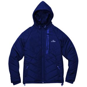 Veste à capuche matelassée respirante pour hommes, tenue d'extérieur décontractée pour l'hiver avec décoration brodée - Product Image 5