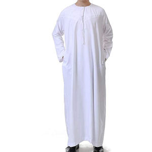 Wholesale Qatar <b>Moroccan</b> <b>Thobe</b> Saudi Arabian Breathable Polyester Cotton Muslim Islamic Winter Clothing High Quality Jubba - Product Image 4