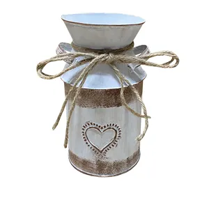 Galvanized Mini Milk Can solid iron milk storage can with jute dairy and country equipment milk storage galvanized can