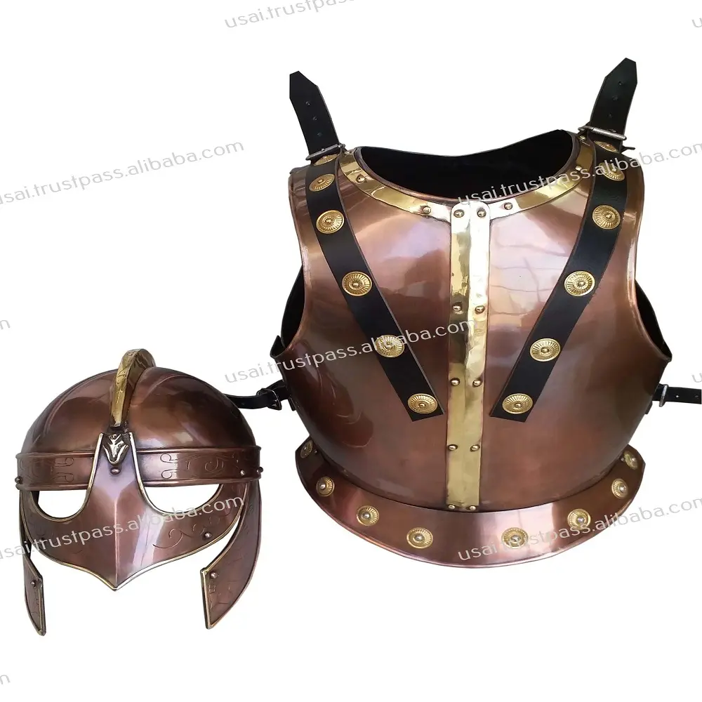 MEDIEVAL VALSGARDE BREASTPATE ARMOR COSTUME WITH ARMOR HELMET MANUFACTURER CUSTOM AFFORDABLE COLLECTIBLE METAL COSTUME