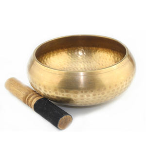 Brass Metal Hammered <b>Texture</b> Round Shape Singing Bowl Golden Plated Handcrafted Technique for Meditation Sound - Product Image 1