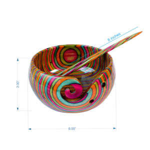 6x3 Inches Handmade Wooden Yarn Bowl <b>Wool</b> Bowl Yarn <b>Holder</b> Wooden Bowl for <b>Knitting</b> Yarn Basket Creative Gifts - Product Image 6