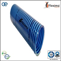 Tuyau d'aspiration flexible renforcé en spirale PVC 50m de la marque FLEXIMA, surface lisse, pour irrigation agricole et gaz