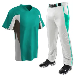 Fabriek Groothandel Professionele Honkbal Uniform Verstelbare 100% Polyester Jeugd Custom Baseball Jersey En Broek