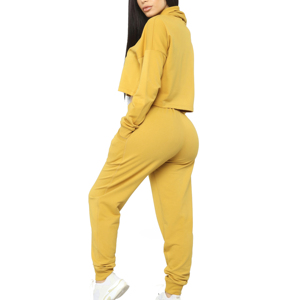Sudadera corta con capucha para mujer, con Panel, ropa para el invierno, de Color contrastante, nueva moda - Product Image 2