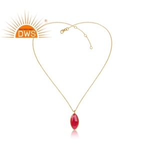 Collier en pierre précieuse naturelle en plaqué or pour femmes, pierre précieuse, calcédoine rose, argent 925, 14k, chaîne avec pendentif, pour dames, fabrication de bijoux - Product Image 2