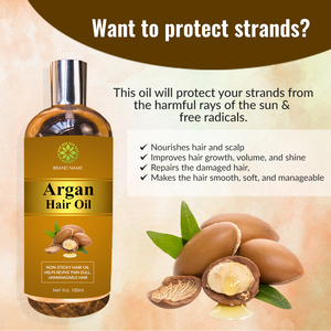 Wholesale Packaging <b>Argan</b> <b>Hair</b> <b>Oil</b> <b>Moroccan</b> Nourishing 100% Pure Natural <b>Hair</b> Care <b>Oil</b> with Herbal Ingredients Manufacturer - Product Image 2