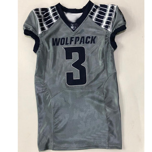 Uniformes de football américain sur mesure, respirants, extensibles, à séchage rapide, en tissu sergé, grandes tailles, avec broderie du nom, du numéro et du logo. - Product Image 3