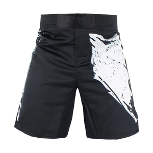 กางเกงมวยไทยขาสั้นระบายอากาศได้สีแดง & สีดำชุดออกกำลังกายกางเกงศิลปะการต่อสู้แบบ MMA - Product Image 1