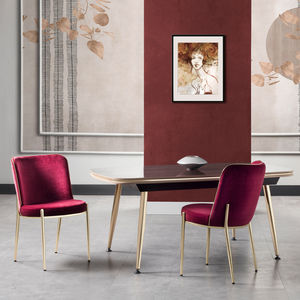 กำมะหยี่ขาโลหะแบบพกพาเก้าอี้ออตโตมันเฟอร์นิเจอร์เก้าอี้โลหะสำหรับร้านอาหารห้องรับประทานอาหารเก้าอี้ - Product Image 5