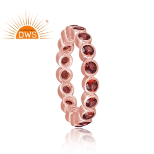 925แหวนพลอยโกเมนธรรมชาติเงินสเตอร์ลิงสำหรับผู้หญิงเป็นของขวัญสำหรับผู้หญิง - Product Image 3