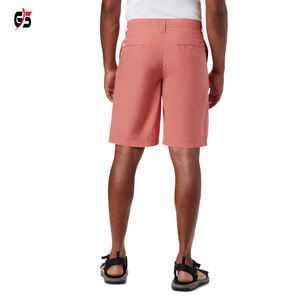 กางเกงขาสั้นลำลองสำหรับผู้ชายผ้าฟลีซคอตตอน100% พิมพ์โลโก้แบรนด์ตามสั่งปักลายคุณภาพระดับพรีเมียมสำหรับยิมวิ่งสินค้า OEM - Product Image 2