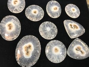 Belles pierres précieuses en vrac naturelles de cabochons de quartz solaire blanc de qualité AAA + - Product Image 6