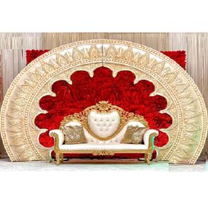 Modern Leather Wedding Stage Half Round <b>Frame</b> Indian Wedding <b>Backdrop</b> <b>Frame</b> Lightweight Customized Size Decoration - Product Image 1