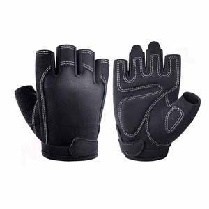 Guantes de entrenamiento de material PU con muñequera para entrenamiento de gimnasia de levantamiento de pesas - Product Image 3