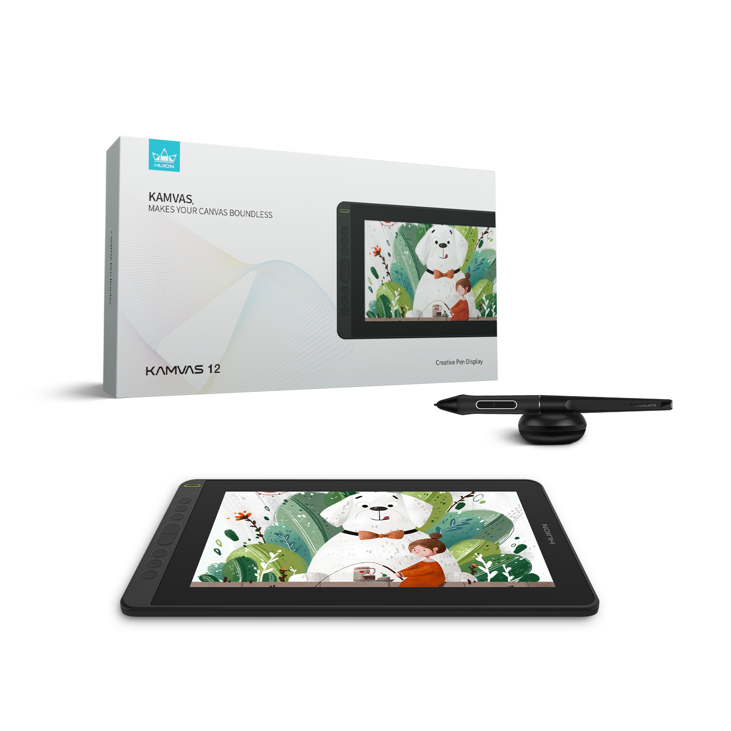 Huion Kamvas 12 Tabletas graficas con pantalla Mesa digitalizadora portatil Tableta huion