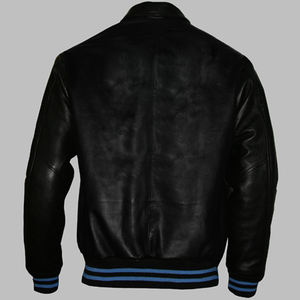 Huzaifa – vestes varity noires pour hommes, nouvelle collection personnalisée pour le corps et les manches en cuir véritable - Product Image 2