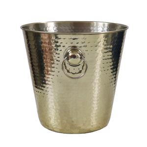 Manijas de perilla martillada de acero inoxidable Chapado en latón para enfriadores de vino y enfriadores de champán Cubo de hielo Fabricante y proveedor de metal - Product Image 1