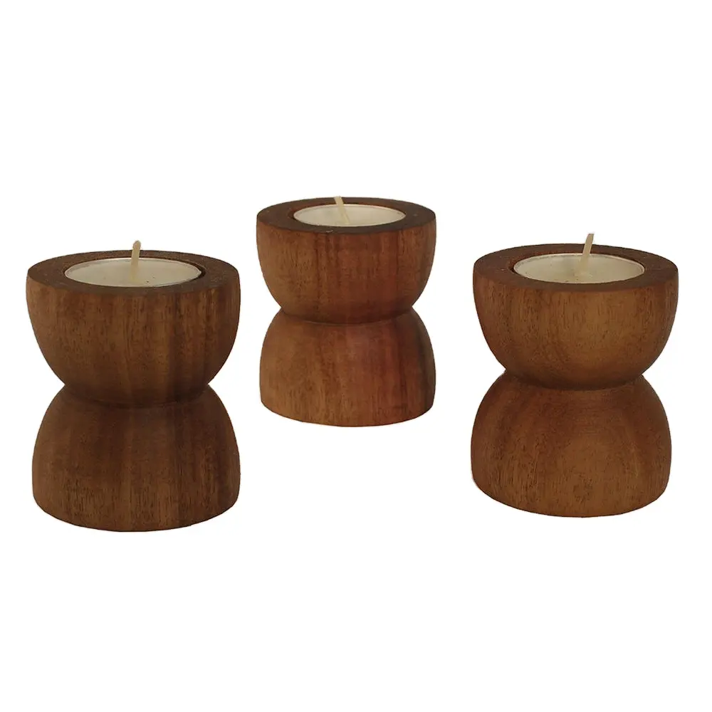 Neueste Ankunft beste Qualität Akazien holz Kerzenhalter im Groß-und Einzelhandel/hand gefertigtes Produkt von Craft Spire aus Indien.