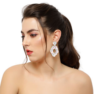 Pendientes hechos a mano de diseñador, cuentas de semillas, ganchillo, multicolor, joyería para mujer y pendientes, accesorios - Product Image 3