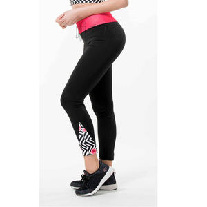 Venta al por mayor nueva moda de cintura alta Yoga Leggings transpirable gimnasio pantalones con cordón de cierre sólido patrón de las mujeres Yoga Pant - Product Image 4