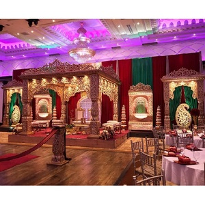 Maharani Mandap, décorations de mariage indiennes magnifiques pour un mandap de Bollywood pour votre majestueuse cérémonie de mariage indienne, New York - Product Image 1