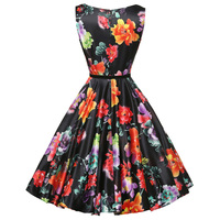Robe courte rétro vintage style Audrey Hepburn Grace Karin, taille plus, sans manches, en coton, années 50 et 60, CLE02199