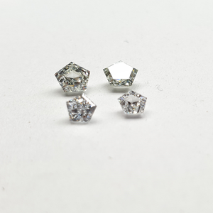 Diamant CVD HPHT de laboratoire, clarté SI, poli, forme pentagonale, très bonnes facettes, blanc, 0,60-0,69 carat, certifié IGI - Product Image 1