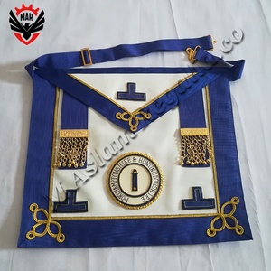 Pasado maestro Provincial delantal de terciopelo azul marino frontera | Bordado a mano de terciopelo azul frontera delantal - Product Image 6