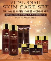 Christian Dean Vital Snail Woman 6set Anti-Âge Blanchissant Hydratant Sérum Soin du Visage pour Tous Types de Peau Adulte