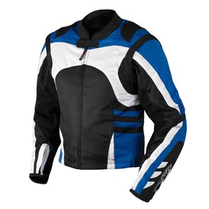 Veste longue de moto pour hommes, Textile imperméable, blanc/gris, blindé - Product Image 3