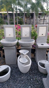 Pot de Bout en grès naturel prêt à l'emploi petit centre de lavage des mains formel méditerranéen sculpté à la main pour la maison Banque Hôtel - Product Image 3