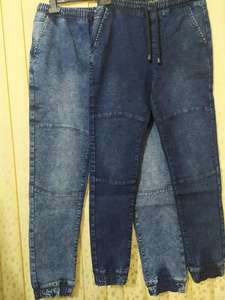 Ropa de Primera Calidad, Marcas Reconocidas, Pantalones Deportivos Casuales de Mezclilla para Hombre, Cintura Elástica de Algodón, para Gimnasio, Lote de Stock de Bangladesh - Product Image 5